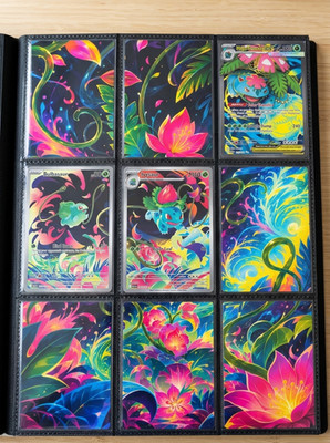 Bulbasaur, Ivysaur, Mega Venusaur ex Mega Evolution Extended Binder Art
