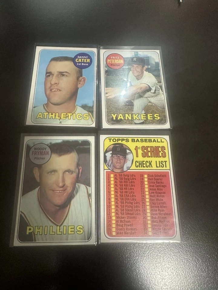 1969 Topps бейсбольная карточка общего пользования, 54 карты, в основном Nm +, отличный стартер, без дупсов - Изображение 4 из 4