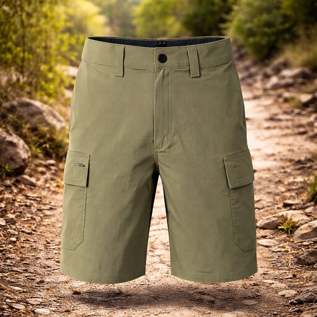 Orvis Cargo Shorts Mens 32 Green Stretch Nylon Hiking Fishing Outdoor