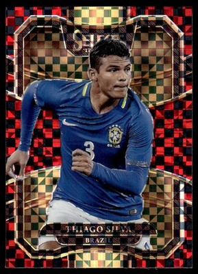 2017 Panini Select Red Checkerboard Prizm Thiago Silva Brazil #84