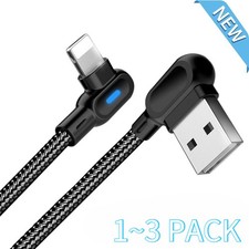 90  Elbow USB Fast Charger Cable 3ft/6ft Cord for iPhone 14 13 12 11 XR SE 8 7 6