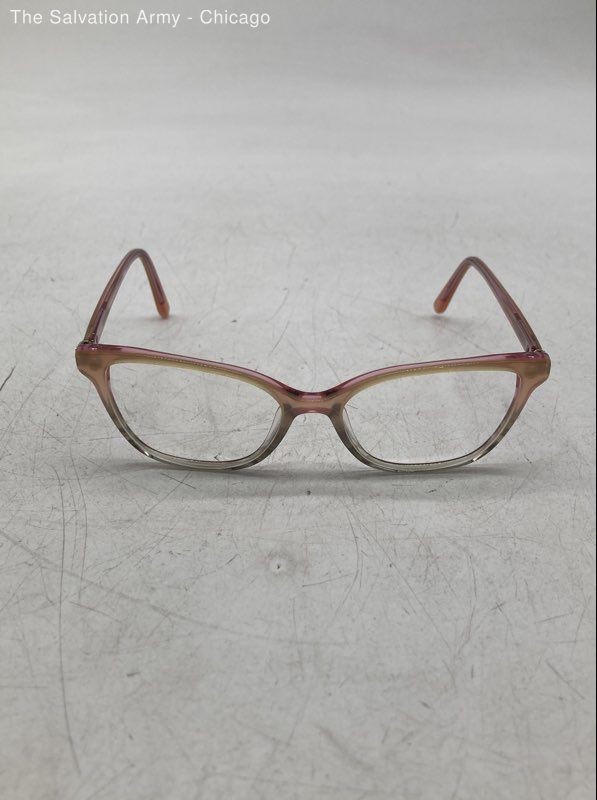 Vera Wang Womens Lola Pink Translucent Full Rim Rectangle Eyeglasses With Case
