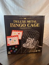 Bingo Game Set With Metal Cage, Tokens, Cards, 75 Balls, Calling Board