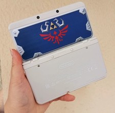 Zelda Blue Hylian Crest Triforce Custom Replacement Shell for Nintendo New 3DS