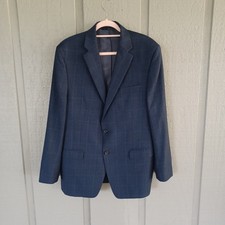 Lauren Ralph Lauren Plaid Wool Blazer Size 42 R Men 2 Buttons Front