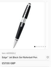 Cross - AT0555S 2-Edge Gel Ink Roller Ball Pen-Matte Black
