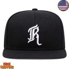 Unisex Flat Brim Baseball Cap JR Embroidered Skateboard Street Hip Hop Hat Casua