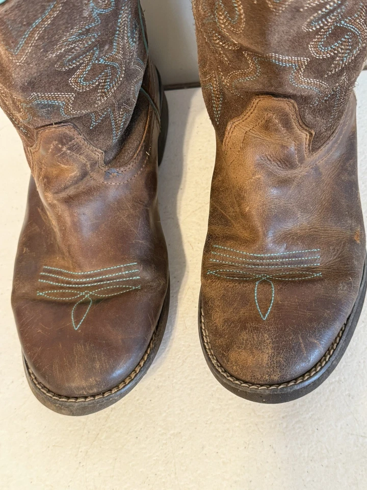 Ariat Fatbaby Heritage Dapper Western Cowgirl Boot Women's 8 B/Turquoise/Brown - Image 2 of 4