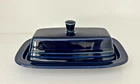 Vintage Fiestaware Cobalt Blue Covered Butter Dish Homer Laughlin USA Retired