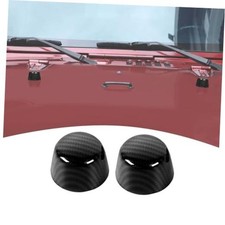 for Jeep JK Hood Rubber Bumper Stops Trim Cover for Jeep Wrangler Carbon Fiber