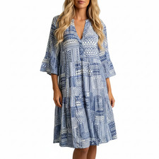 Aniston Kleid Ibizzakleid Jerseykleid blau ge...