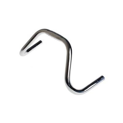Vintage Moustache Silver Chrome Escobar Track Handlebar HBBC3539 BLB Fixed Shot