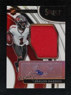 2021 Panini Select White Prizm 45/75 Jaelon Darden #JRS-JDA Auto RC 0c6