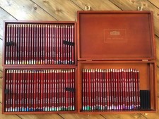 Derwent Fine Art Pastel Pencils Wooden Box Set For 90 But With 4 Missing