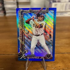 2025 Topps Holiday Nacho Alvarez Jr RC #H183 Blue Metallic Glitter Braves