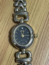 VINTAGE SIGNED FABERGE Gold Silver Tone Diamond Accented Timepiece PERFECT