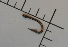 100 MUSTAD & SON #15 WET Fly Tying Ringed Bronzed 2x strong REVERSED NORWAY 3933