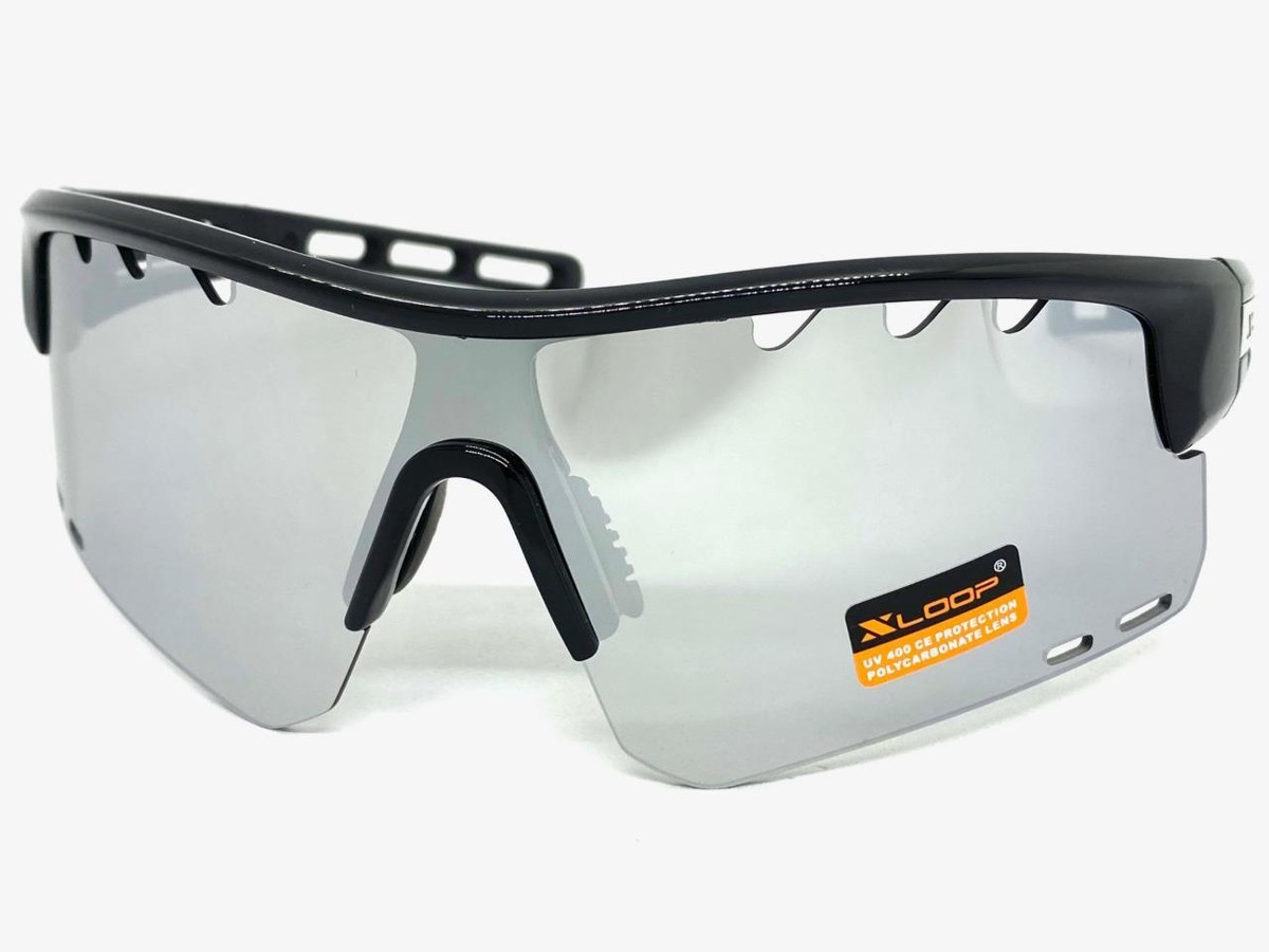 Oversized WRAP AROUND Cycling Shield SUN GLASSES Large Black 
