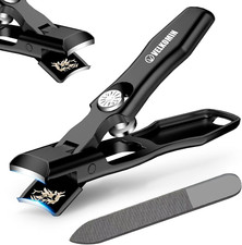 Lux German Grip Toe Nail Clippers for Seniors - Wide Jaw Opening, Ultra-Sharp an