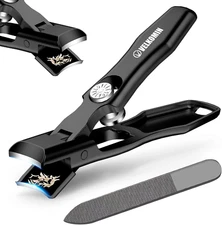 Lux German Grip Toe Nail Clippers for Seniors - Wide Jaw Opening, Ultra-Sharp an