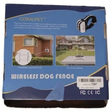 Coralpet Wireless Dog Fence Transmitter With 1 Collar, Yellow Stakes S10 NEW