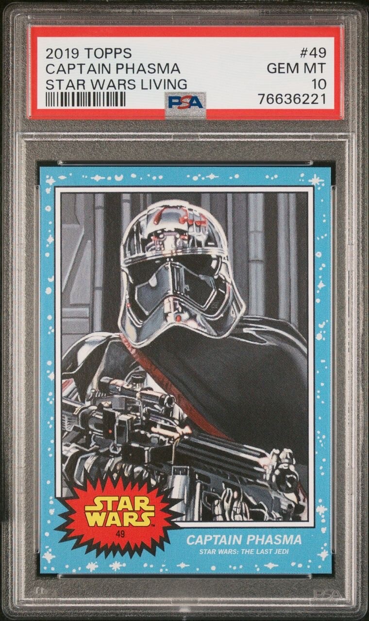 2019 Topps Star Wars Living Set Captain Phasma PSA 10 Gem Mint SP Card #49