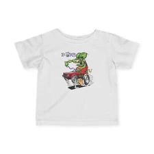 Monsters on Wheels Infant Fine Jersey Tee - Baby T-Shirt, Kids Graphic Top, Cute