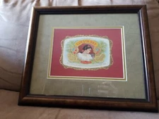 La Flor de Cuesta Rey Framed Label Republica Dominicana Cigar Box Label Art