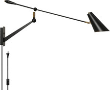 Vintage Adjustable Swing Arm Wall Sconce - 360 Rotation, Dual Power Modes