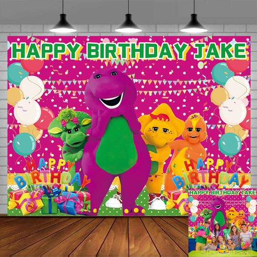 Barney and Friends Personalised Custom Banner Backdrop Party Decorations Gift - 第 1/6 張圖片