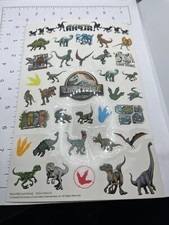 Temporary Tattoo SHEET: Dinosaur Jurassic Park Jurassic World