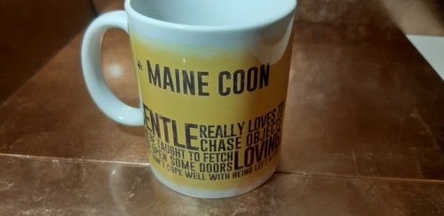 Maine Coon Cat Descriptive Characteristics Ceramic Mug! Cat Lovers! Purrfect - 第 4/6 張圖片