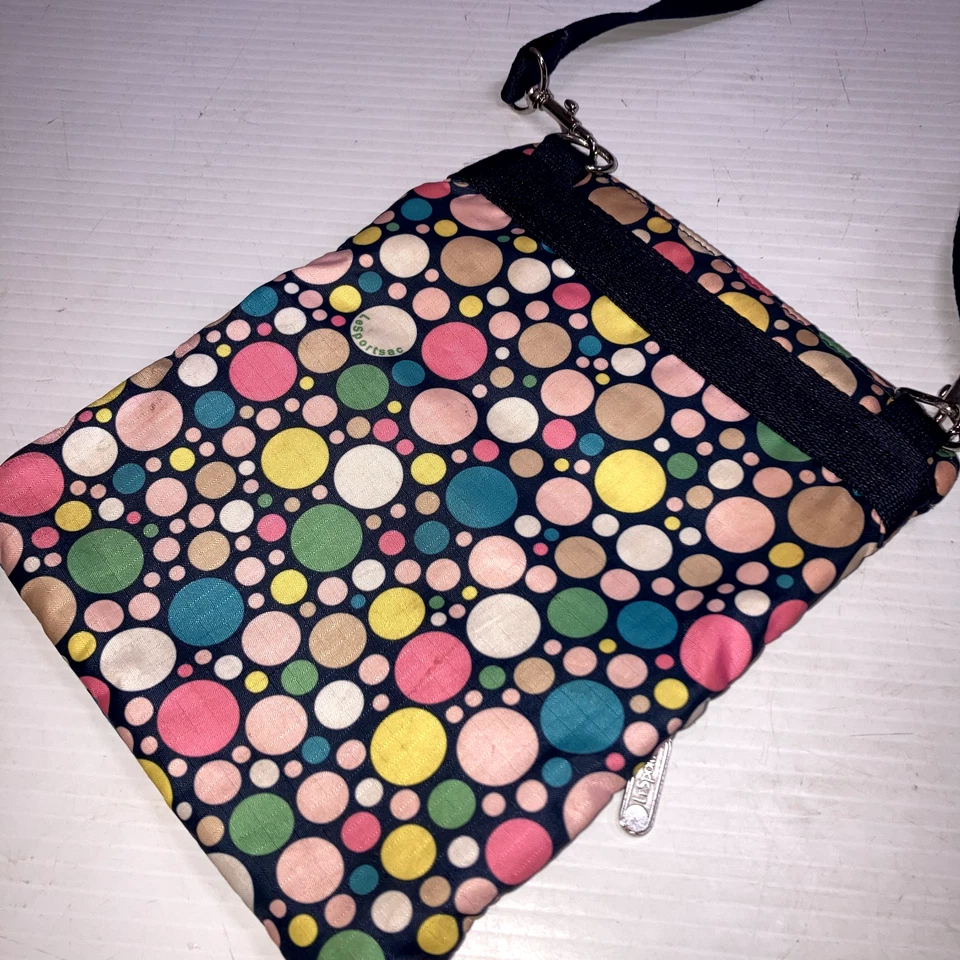 Bolso Bandolera LeSportSac 3 Cremallera Ajustable Lunares Goma Ball 9.5" Foto 4 de 4