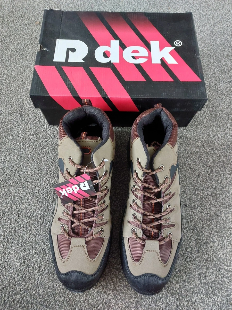 Dek M962E 6 EYELET MID TREK TRAIL BOOTS in KHAKI SIZE 13 BRAND NEW BOXED