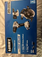 NEW HART 20V 3-Tool Combo Kit Drill 6-1/2 Circular Saw LED Light batt & Charger