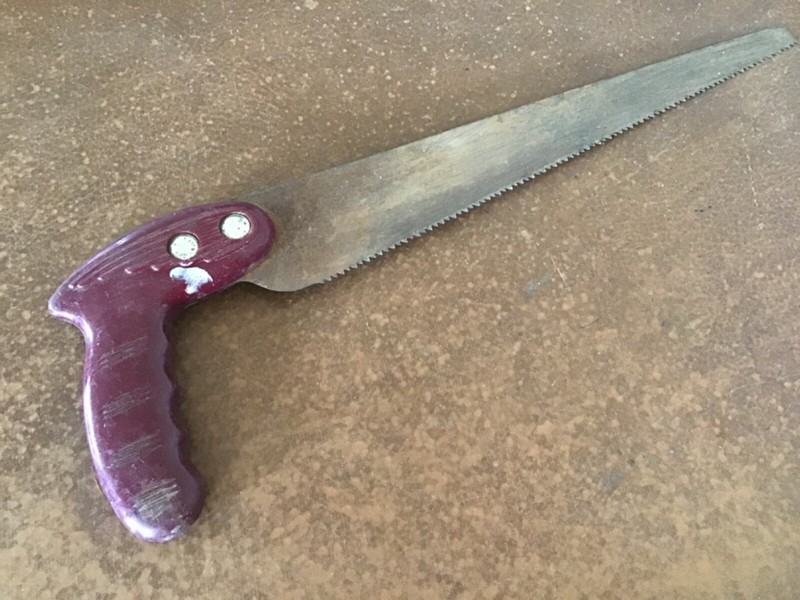 Vintage Great Neck Hand Saw ~ 13 inch Blade ~ Plastic Handle