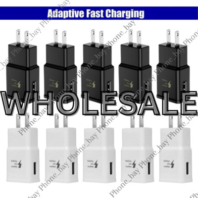 Wholesale Bulk Adaptive Fast USB Wall Charger Block Power Adapter For Samsung LG