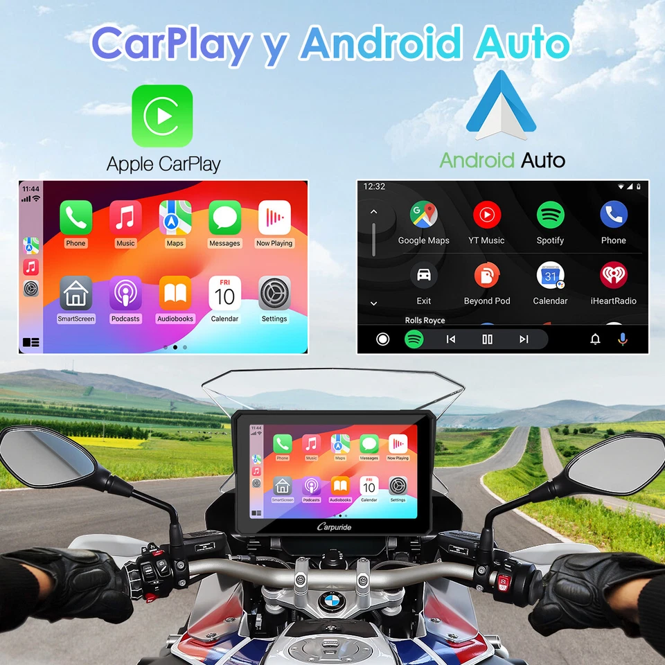 Carpuride W702B Moto Wireless Carplay Android Auto With BMW Navigation Mount - Image 2 of 4
