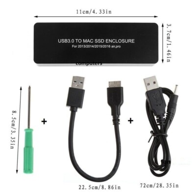 USB to SSD HDD Enclosure Adapter for Apple MacBook Pro Air