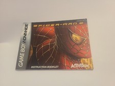 Spider-Man Gameboy Advance GBA Manual Only OEM