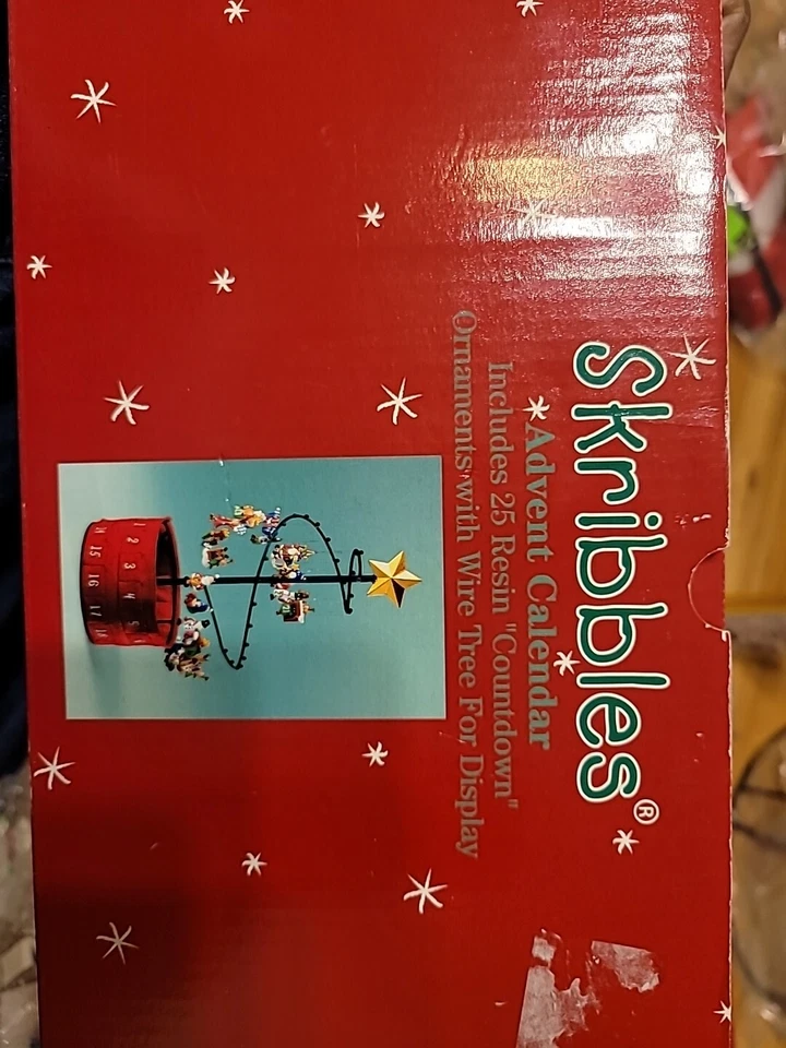 Skribbles Advent Calendar Includes 25 Resin "Countdown" Ornaments, By RUSS  - Image 2 of 4