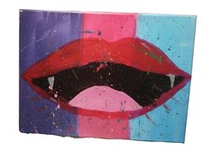 Vampire fangs hand painted