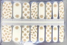 Color Nail Polish Strips, 16ct. Paw Prints Overlay  2 READ DESCRIPTION BELOW