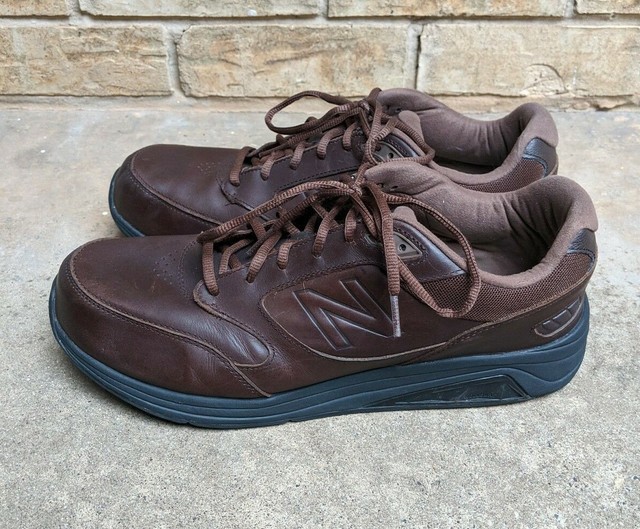 New Balance Men's Leather 928v3 Walking Shoes - Extra Wide (4e)- Brown/Brown
