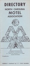 1960's North Carolina Motels Directory Brochure