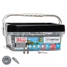 Eagle Claw Stainless Steel Wood Screws Star Drive Flat Head Various Sizes