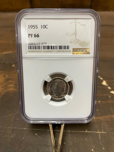1955 10c Roosevelt Dime NGC PF 66 90% Silver