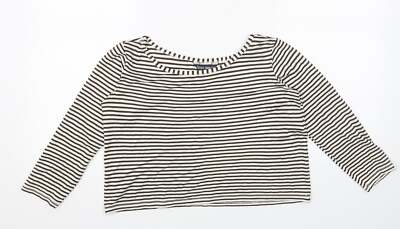 French Connection Cropped-Bluse Damen weiß Polyestermischung Größe S