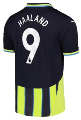 manchester city HAALAND 9 2023/24 Sサイズ 2024/25 Manchester City Away, Haaland 9, Player's Version, Size