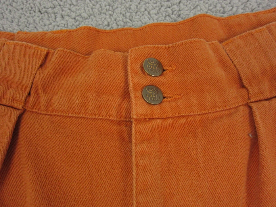 Lucy & Yak Pants Womens 32 Orange Organic Cotton Casual High Waisted Ladies — 第 4/4 张图片